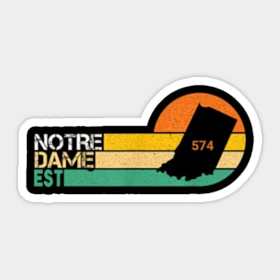 Notre Dame Indiana Vintage Sticker